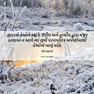 Picture 06 - એઝરા 2:63 GUJIRV - સૂબાએ તેઓને - Bible Verse Picture