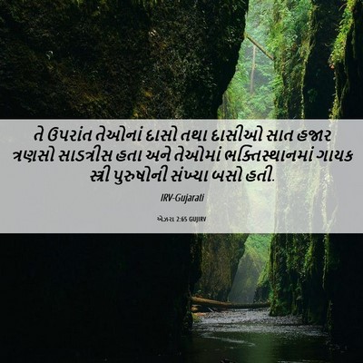Picture 06 - એઝરા 2:65 GUJIRV - તે ઉપરાંત તેઓનાં - Bible Verse Picture