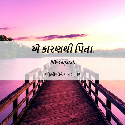 Picture 06 - એફેસીઓને 3:14 GUJIRV - એ કારણથી - Bible Verse Picture