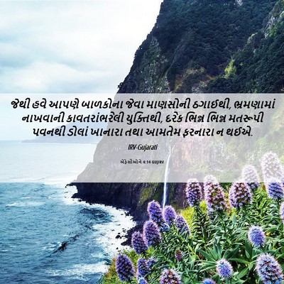 Picture 06 - એફેસીઓને 4:14 GUJIRV - જેથી હવે આપણે - Bible Verse Picture