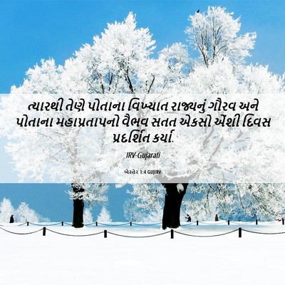 Picture 06 - એસ્તેર 1:4 GUJIRV - ત્યારથી તેણે - Bible Verse Picture