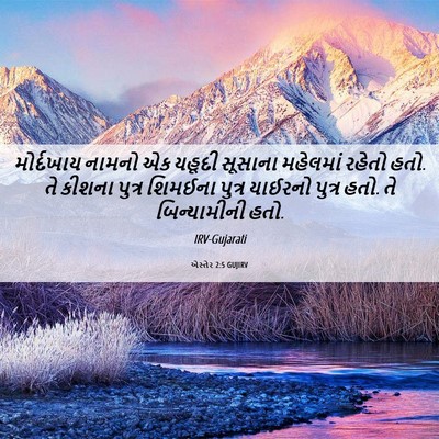 Picture 06 - એસ્તેર 2:5 GUJIRV - મોર્દખાય નામનો એક - Bible Verse Picture