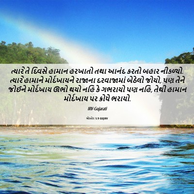Picture 06 - એસ્તેર 5:9 GUJIRV - ત્યારે તે દિવસે - Bible Verse Picture