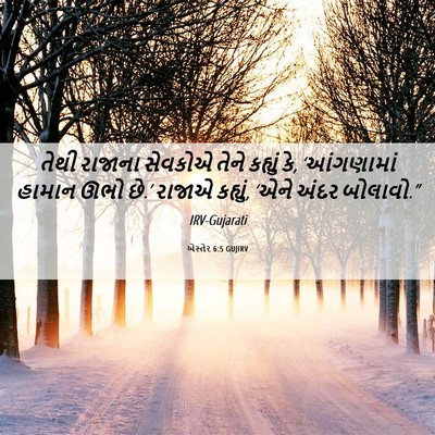 Picture 06 - એસ્તેર 6:5 GUJIRV - તેથી રાજાના - Bible Verse Picture