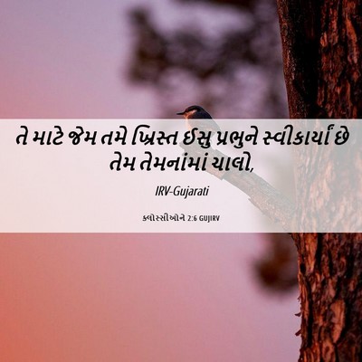 Picture 06 - ક્લોસ્સીઓને 2:6 GUJIRV - તે માટે જેમ તમે - Bible Verse Picture
