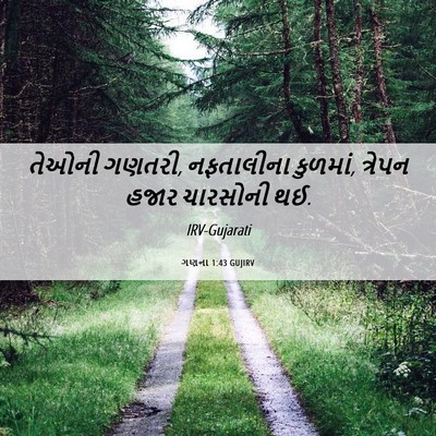 Picture 06 - ગણના 1:43 GUJIRV - તેઓની ગણતરી, - Bible Verse Picture