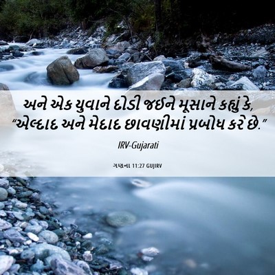 Picture 06 - ગણના 11:27 GUJIRV - અને એક યુવાને દોડી - Bible Verse Picture
