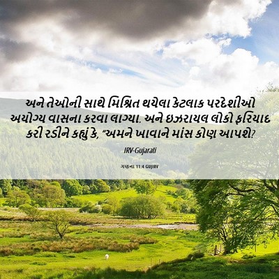 Picture 06 - ગણના 11:4 GUJIRV - અને તેઓની સાથે - Bible Verse Picture
