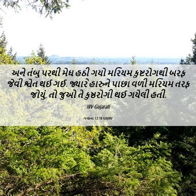 Picture 06 - ગણના 12:10 GUJIRV - અને તંબુ પરથી મેઘ - Bible Verse Picture