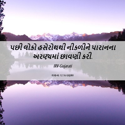 Picture 06 - ગણના 12:16 GUJIRV - પછી લોકો હસેરોથથી - Bible Verse Picture
