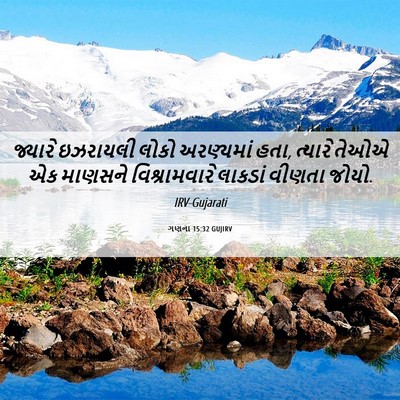 Picture 06 - ગણના 15:32 GUJIRV - જ્યારે ઇઝરાયલી - Bible Verse Picture