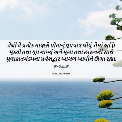Picture 06 - ગણના 16:18 GUJIRV - તેથી તે પ્રત્યેક - Bible Verse Picture