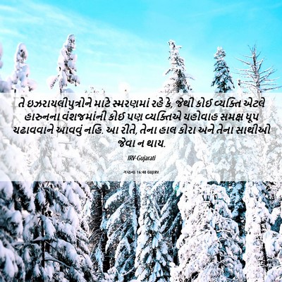 Picture 06 - ગણના 16:40 GUJIRV - તે - Bible Verse Picture