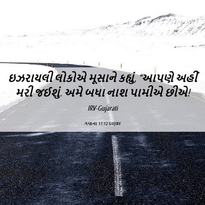 Picture 06 - ગણના 17:12 GUJIRV - ઇઝરાયલી લોકોએ - Bible Verse Picture