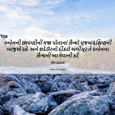 Picture 06 - ગણના 2:10 GUJIRV - રુબેનની છાવણીની - Bible Verse Picture