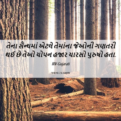 Picture 06 - ગણના 2:6 GUJIRV - તેના સૈન્યમાં - Bible Verse Picture