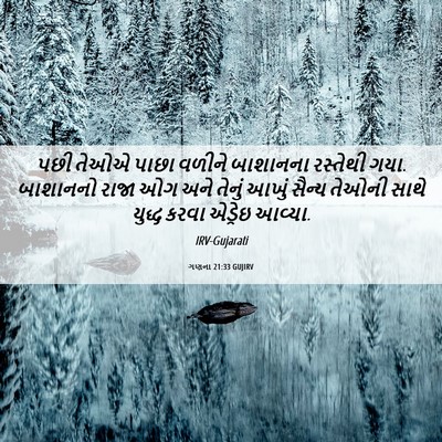Picture 06 - ગણના 21:33 GUJIRV - પછી તેઓએ પાછા - Bible Verse Picture