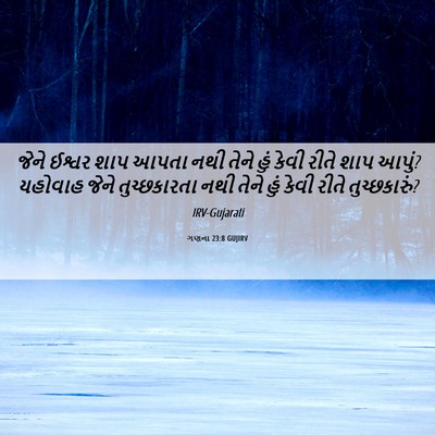 Picture 06 - ગણના 23:8 GUJIRV - જેને ઈશ્વર શાપ - Bible Verse Picture