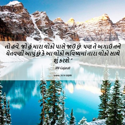 Picture 06 - ગણના 24:14 GUJIRV - તો હવે, જો હું મારા - Bible Verse Picture