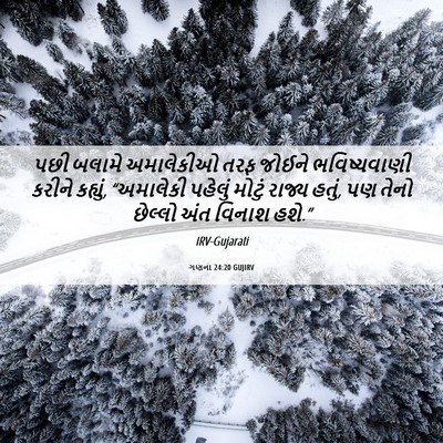 Picture 06 - ગણના 24:20 GUJIRV - પછી બલામે - Bible Verse Picture