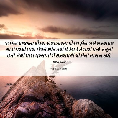 Picture 06 - ગણના 25:11 GUJIRV - “હારુન યાજકના - Bible Verse Picture