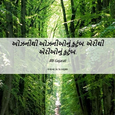 Picture 06 - ગણના 26:16 GUJIRV - ઓઝનીથી ઓઝનીઓનું - Bible Verse Picture