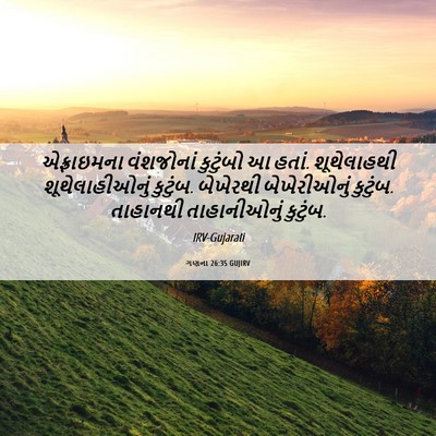 Picture 06 - ગણના 26:35 GUJIRV - એફ્રાઇમના - Bible Verse Picture