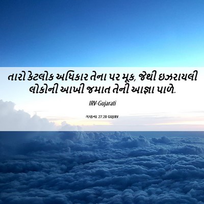 Picture 06 - ગણના 27:20 GUJIRV - તારો કેટલોક - Bible Verse Picture