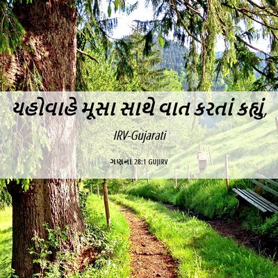 Picture 06 - ગણના 28:1 GUJIRV - યહોવાહે મૂસા સાથે - Bible Verse Picture