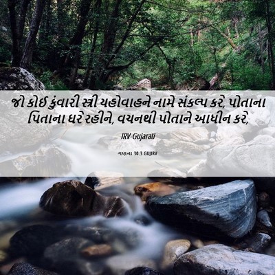 Picture 06 - ગણના 30:3 GUJIRV - જો કોઈ કુંવારી - Bible Verse Picture