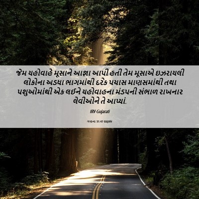 Picture 06 - ગણના 31:47 GUJIRV - જેમ યહોવાહે - Bible Verse Picture