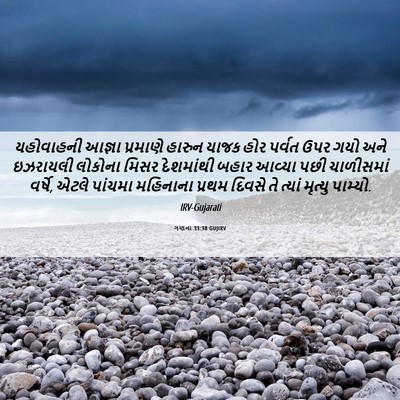 Picture 06 - ગણના 33:38 GUJIRV - યહોવાહની આજ્ઞા - Bible Verse Picture