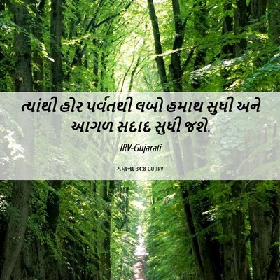 Picture 06 - ગણના 34:8 GUJIRV - ત્યાંથી હોર - Bible Verse Picture