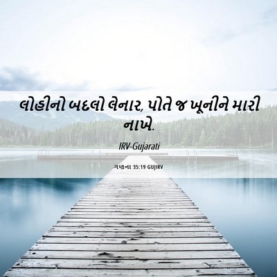 Picture 06 - ગણના 35:19 GUJIRV - લોહીનો બદલો લેનાર, - Bible Verse Picture