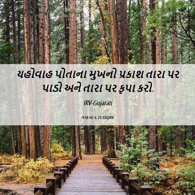 Picture 06 - ગણના 6:25 GUJIRV - યહોવાહ પોતાના - Bible Verse Picture