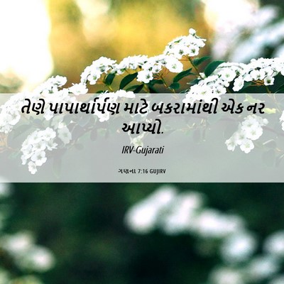 Picture 06 - ગણના 7:16 GUJIRV - તેણે પાપાર્થાર્પણ - Bible Verse Picture