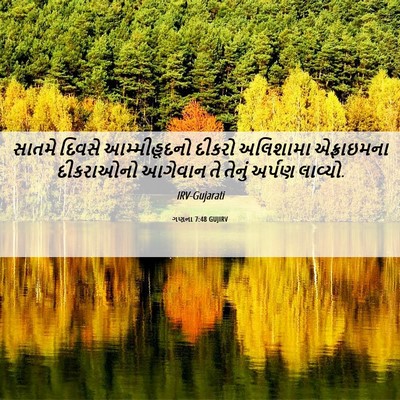 Picture 06 - ગણના 7:48 GUJIRV - સાતમે દિવસે - Bible Verse Picture