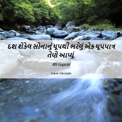 Picture 06 - ગણના 7:80 GUJIRV - દશ શેકેલ સોનાનું - Bible Verse Picture