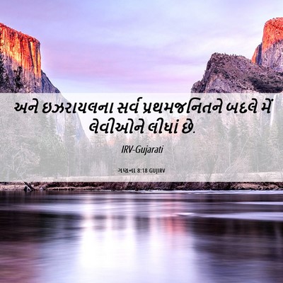 Picture 06 - ગણના 8:18 GUJIRV - અને ઇઝરાયલના સર્વ - Bible Verse Picture