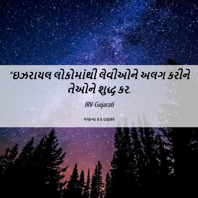 Picture 06 - ગણના 8:6 GUJIRV - “ઇઝરાયલ લોકોમાંથી - Bible Verse Picture