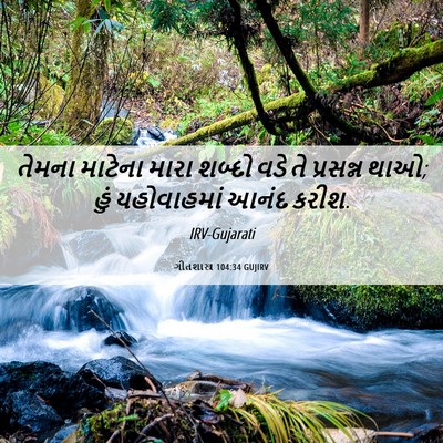 Picture 06 - ગીતશાસ્ત્ર 104:34 GUJIRV - તેમના માટેના મારા - Bible Verse Picture