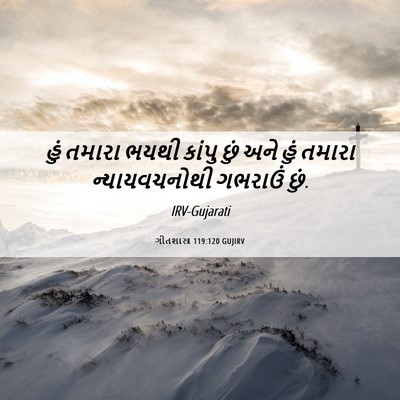 Picture 06 - ગીતશાસ્ત્ર 119:120 GUJIRV - હું તમારા ભયથી - Bible Verse Picture