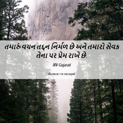 Picture 06 - ગીતશાસ્ત્ર 119:140 GUJIRV - તમારું વચન તદ્દન - Bible Verse Picture