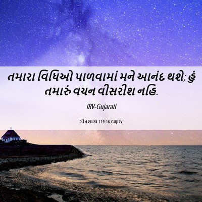 Picture 06 - ગીતશાસ્ત્ર 119:16 GUJIRV - તમારા વિધિઓ - Bible Verse Picture