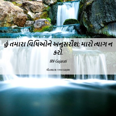 Picture 06 - ગીતશાસ્ત્ર 119:8 GUJIRV - હું તમારા વિધિઓને - Bible Verse Picture
