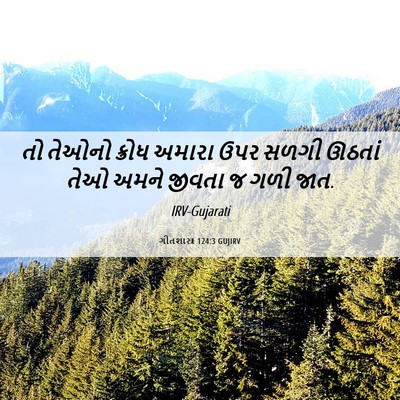 Picture 06 - ગીતશાસ્ત્ર 124:3 GUJIRV - તો તેઓનો ક્રોધ - Bible Verse Picture