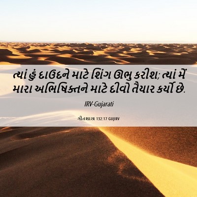 Picture 06 - ગીતશાસ્ત્ર 132:17 GUJIRV - ત્યાં હું દાઉદને - Bible Verse Picture