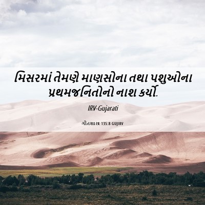 Picture 06 - ગીતશાસ્ત્ર 135:8 GUJIRV - મિસરમાં તેમણે - Bible Verse Picture