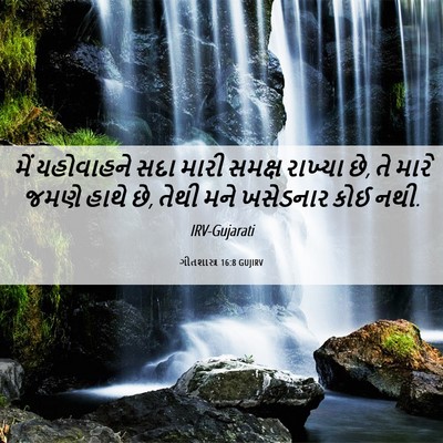 Picture 06 - ગીતશાસ્ત્ર 16:8 GUJIRV - મેં યહોવાહને સદા - Bible Verse Picture