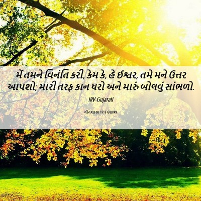 Picture 06 - ગીતશાસ્ત્ર 17:6 GUJIRV - મેં તમને વિનંતિ - Bible Verse Picture